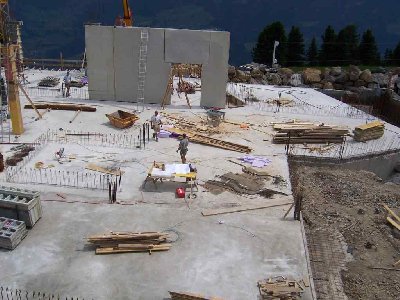 Bauarbeiten an der neuen Gondelbahn