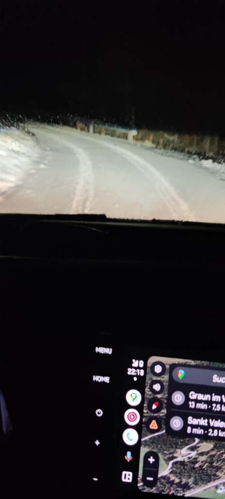 Spannende Auffahrt nach Plagött. Da war auch ein Schild wegen Ketten .Ups.