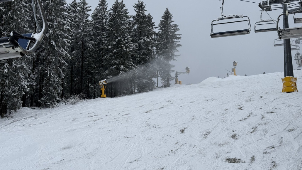 Schneekanonentest am Quickjet