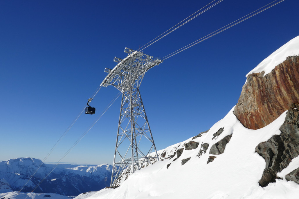 Stütze kurz vor der Bergstation