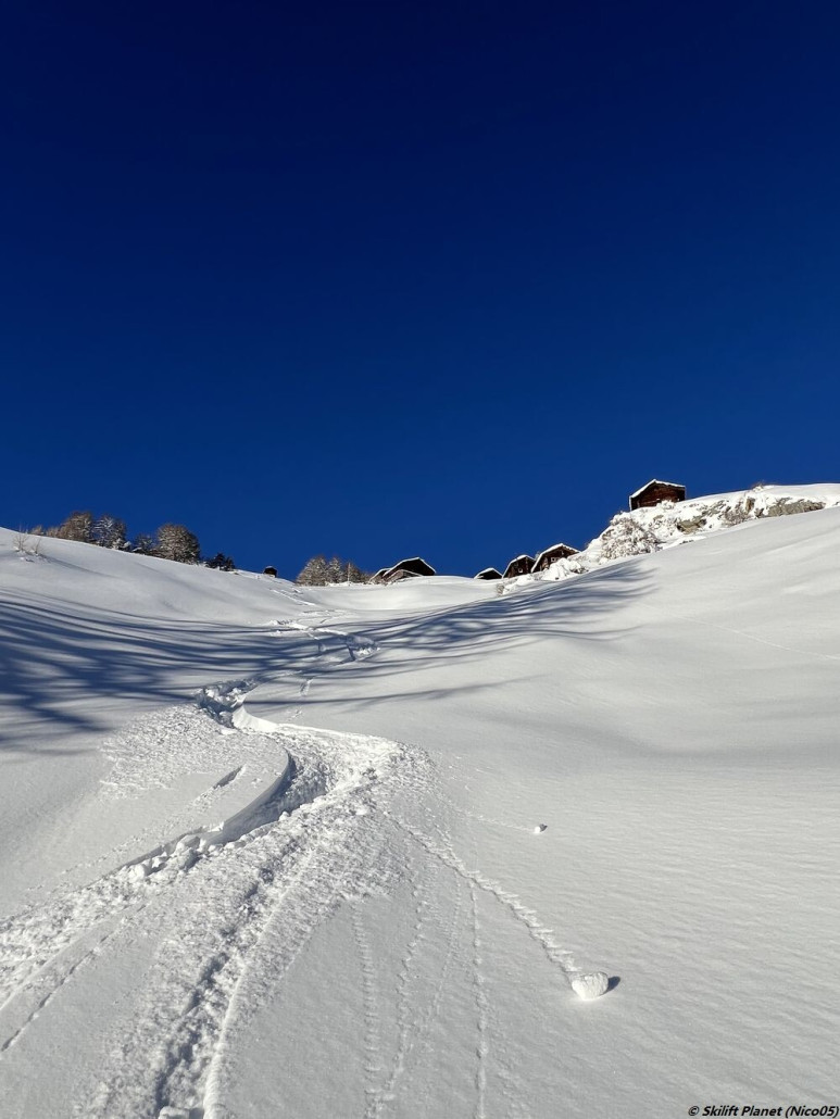 ehemalige schwarze Piste des Sessellifts