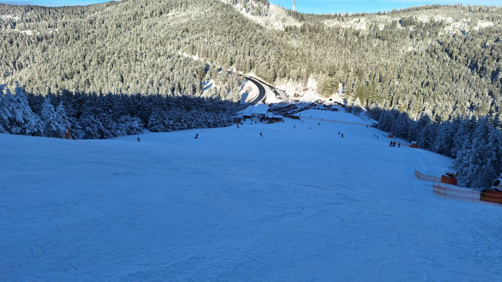 Der untere Hangteil. Bereits zu erahnen: Der Andrang.