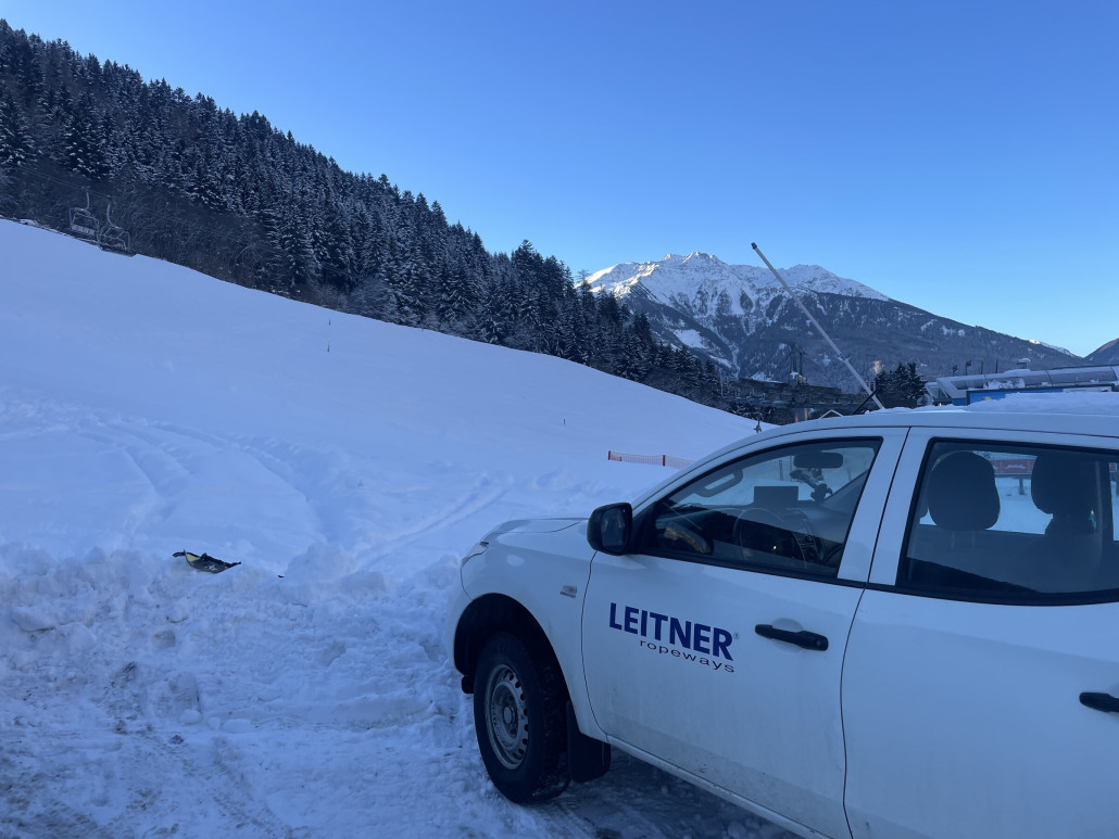 Für das gute Gefühl direkt neben Leitner geparkt.