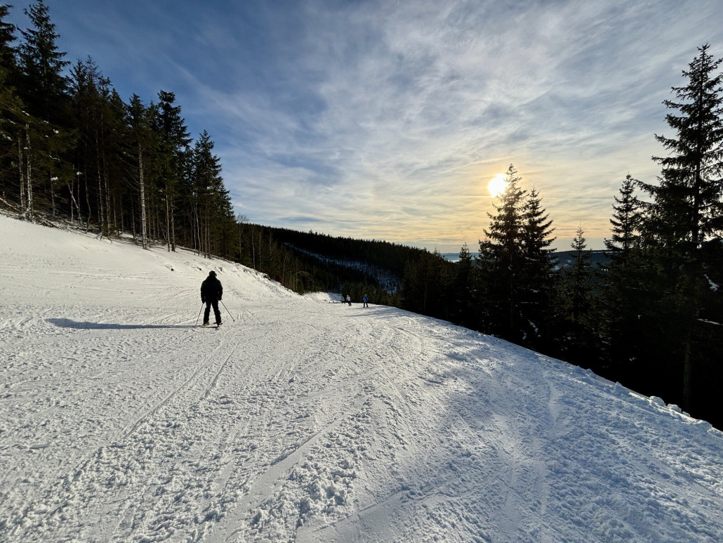 nach der einsamen Birke, genug Schnee und steinfrei
