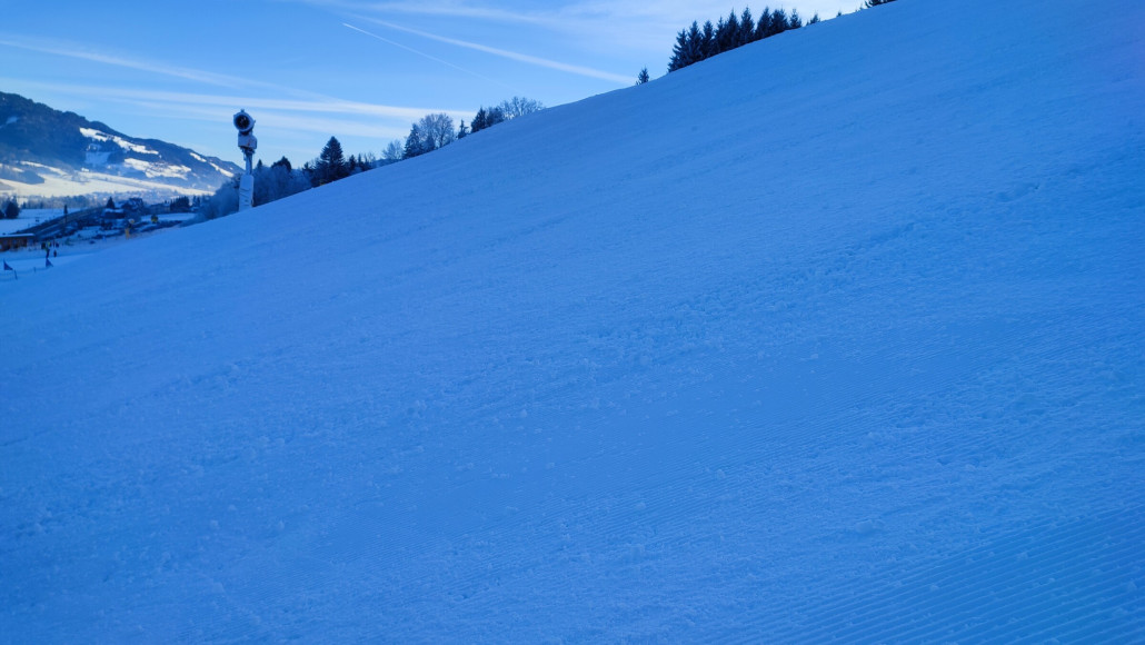 Das untere Ende der Schwarzen Talabfahrt bestand nur noch aus Brocken.