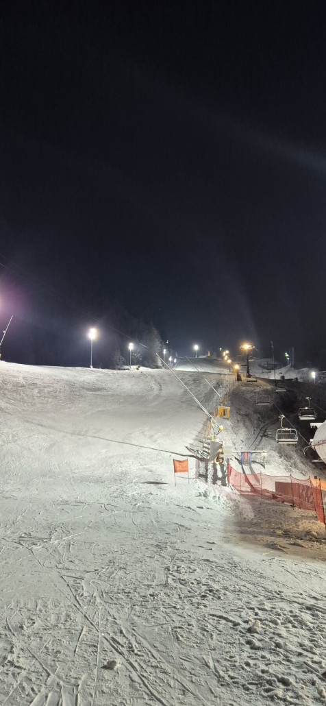 Blick auf die Piste von der Hirschalm