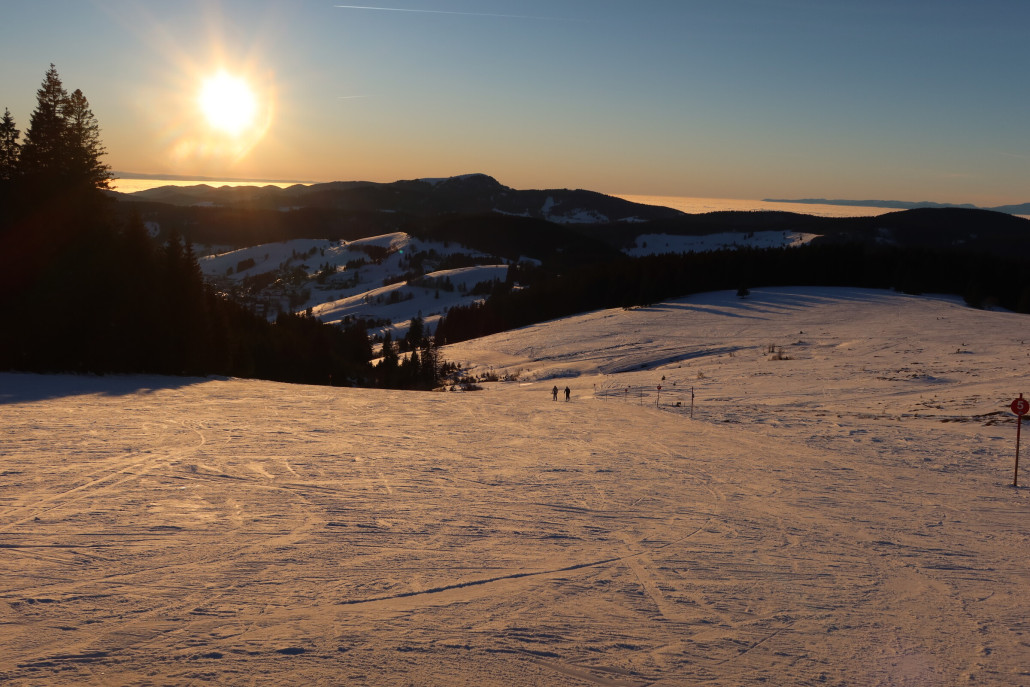 Panoramaabfahrt zu später Stunde