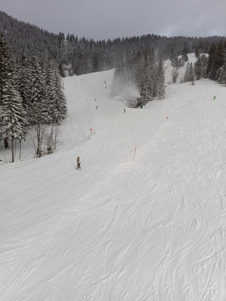 Ab 11 lief an den Problemstellen die Beschneiung