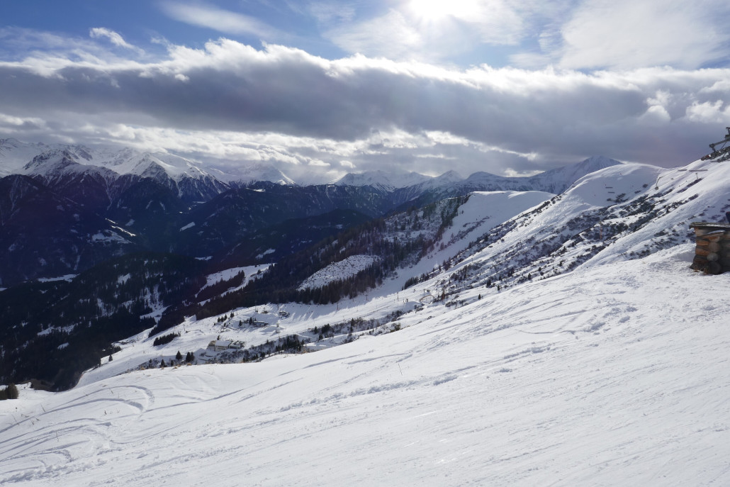 Oben am Wonnelift. Der höchste Punkt in Fiss den man heute erreichen konnte