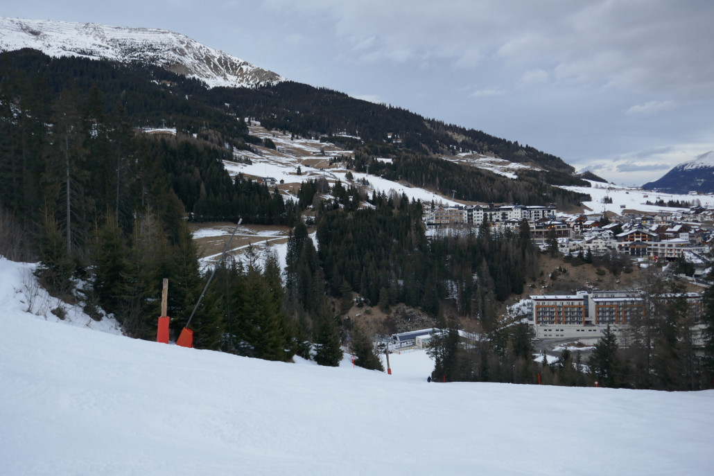 Waldabfahrt die nachmittags auch arg mittgenommen war an den steileren Abschnitten
