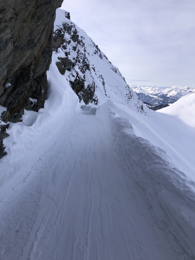 Faszination Eiskanal; Unterwegs auf den Col des Mines.