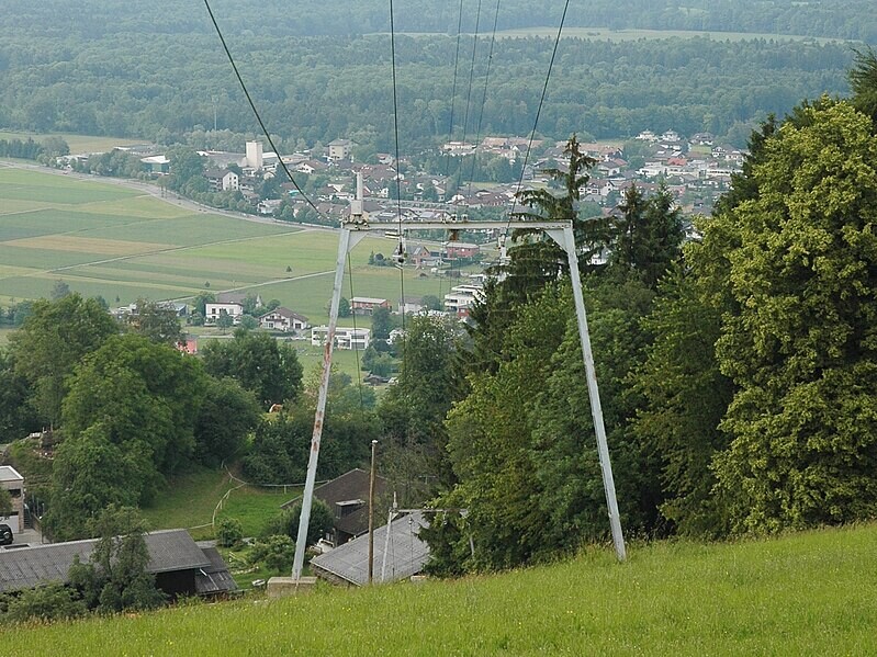 Blick ins Tal von Stütze 1