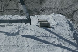 Betonplatte auf einer Stütze der Schaufeljochbahn