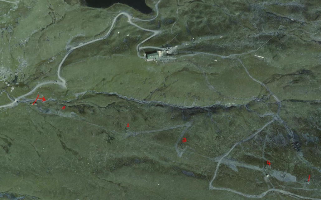 Luftbild mit Portalstützen 1990er