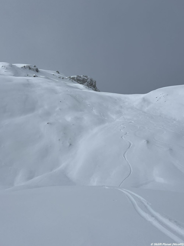 Freeride zwischen Les Journalistes und Les Arpilles
