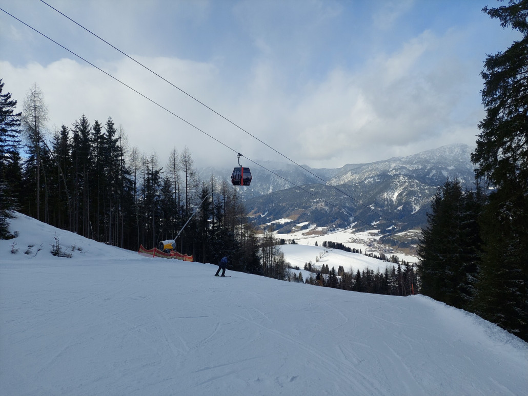 Um mich aufzuwärmen mal die Talabfahrt gefahren