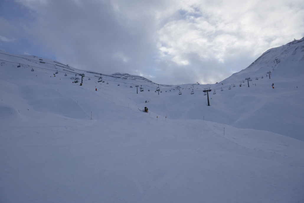 Böderkopfabfahrt. Sehr eisig und durchgehend viele kleine Steine