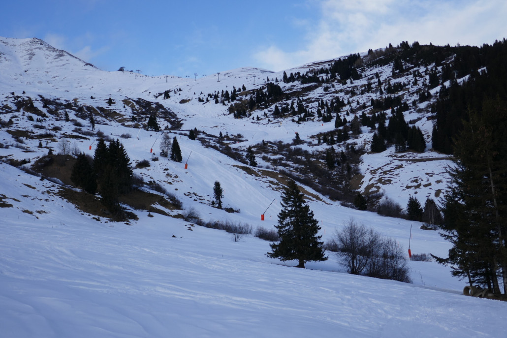 Bereich Königsleithe, wo auch nicht besonders viel Schnee liegt