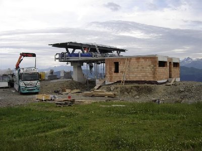 Die Bergstation steht schon