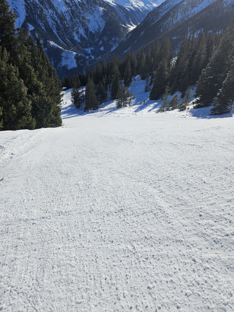 die rote Piste am Handllift, absolut top