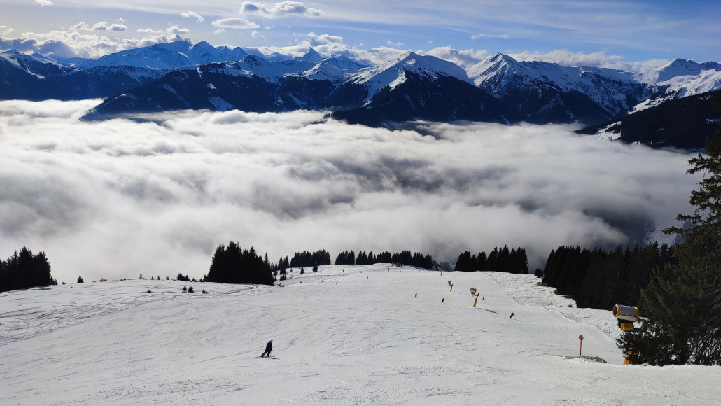 Wie immer leere 161 an der Schönleitenbahn frühs. Viel befahrene Pisten waren immer grenzwertig.