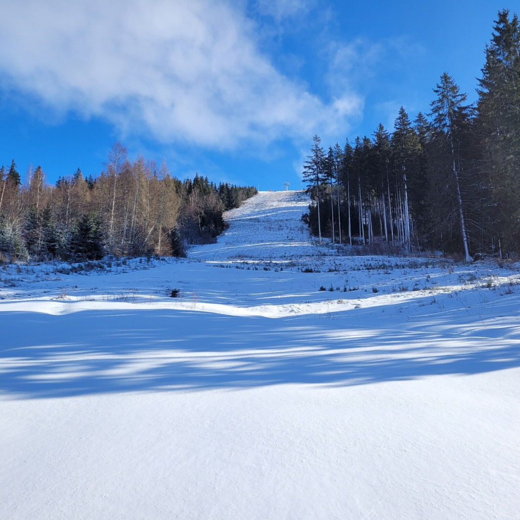 Die schwarze Piste 3. Das wird dieses Jahr wohl wieder nichts mit der Präparierung.