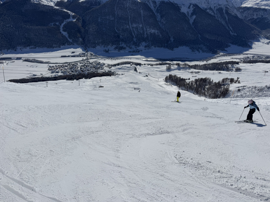 Die Nr. 8, definitiv schwarz und nicht blau wie im Pistenplan eingezeichnet