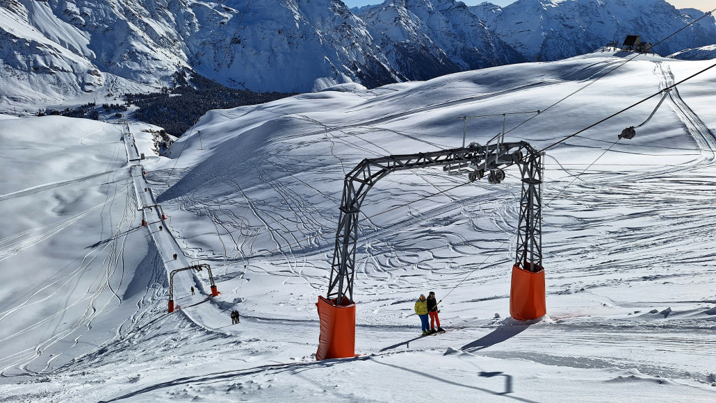 Blick auf die steilste Stelle des Tre Omen