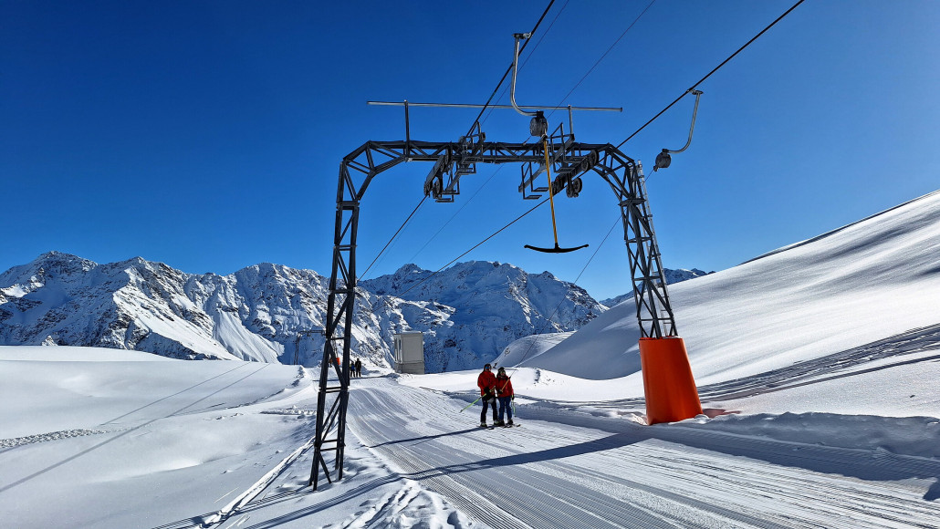 Skilift Tre Omen Flachstück ca in der Mitte
