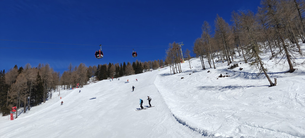 Wechsel zur Abfahrt der 3Zinnen Bahn.