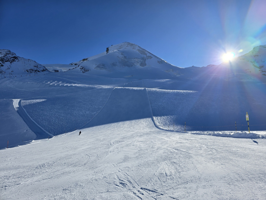 Nachmittags an den Gletscherliften Allalin 2/3