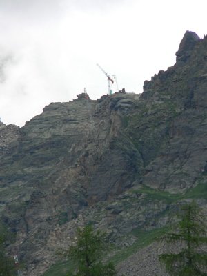 Bergstation von unten.