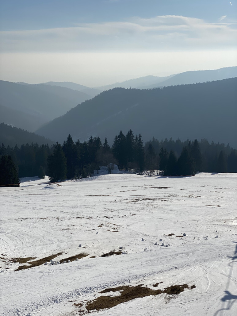 Seit Wochen liegt nun schon ~die gleiche Menge Altschnee neben der Piste. Wird weder mehr noch weniger.