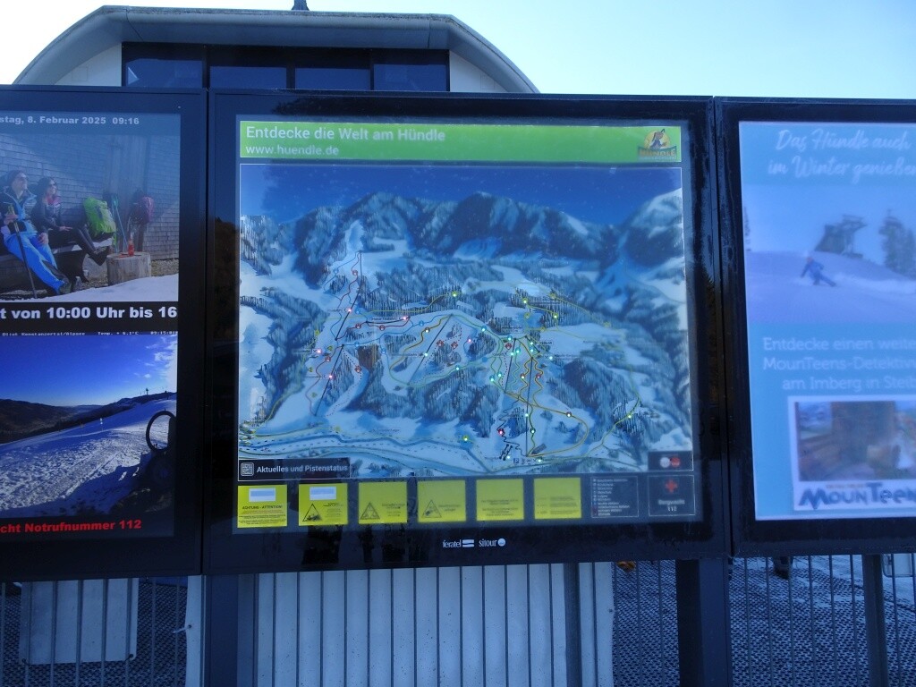 Pistentafel und Liftstatus