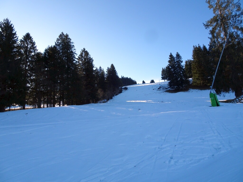 Geschlossene Skiroute am Hochsiedel