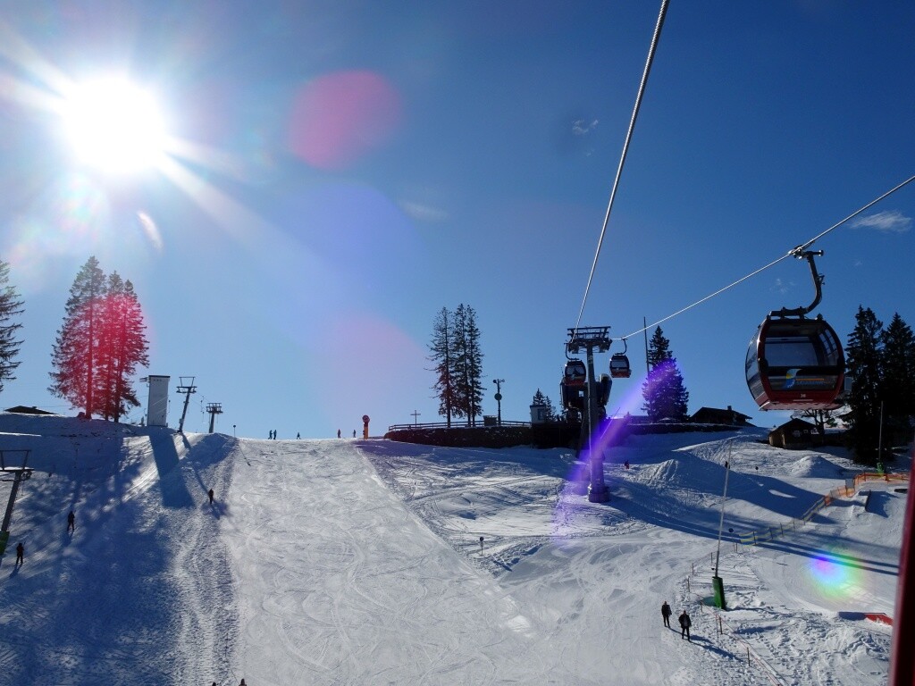 Kurz vor der Bergstation. Unten die Tellerliftabfahrt (16)