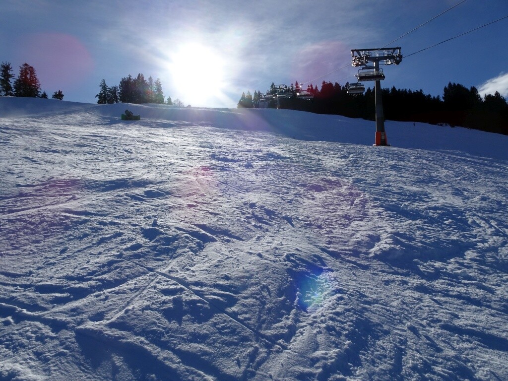 Skiroute unter der 6er Sesselbahn