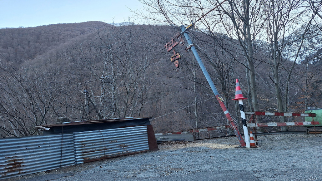 Seilkran für Holztransporte