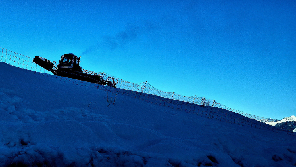 Der Pistenbully drehte noch seine Runden