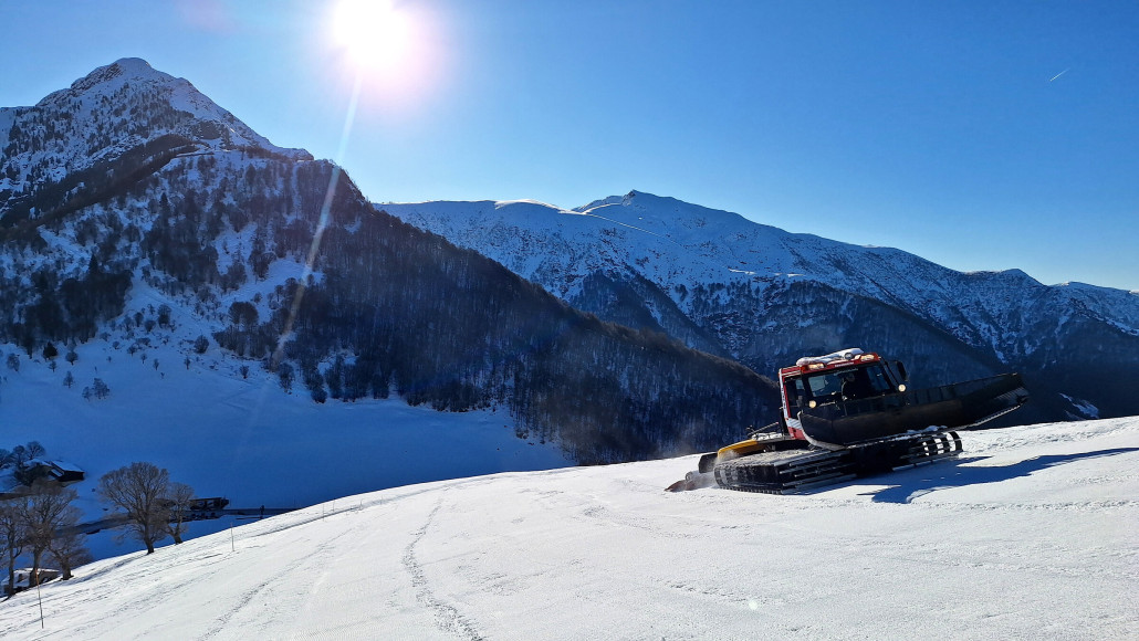 Der Pistenbully drehte immernoch seine Runden