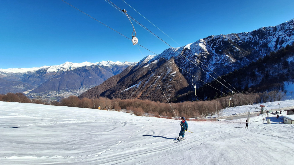 Steiler unterer Teil des Liftes