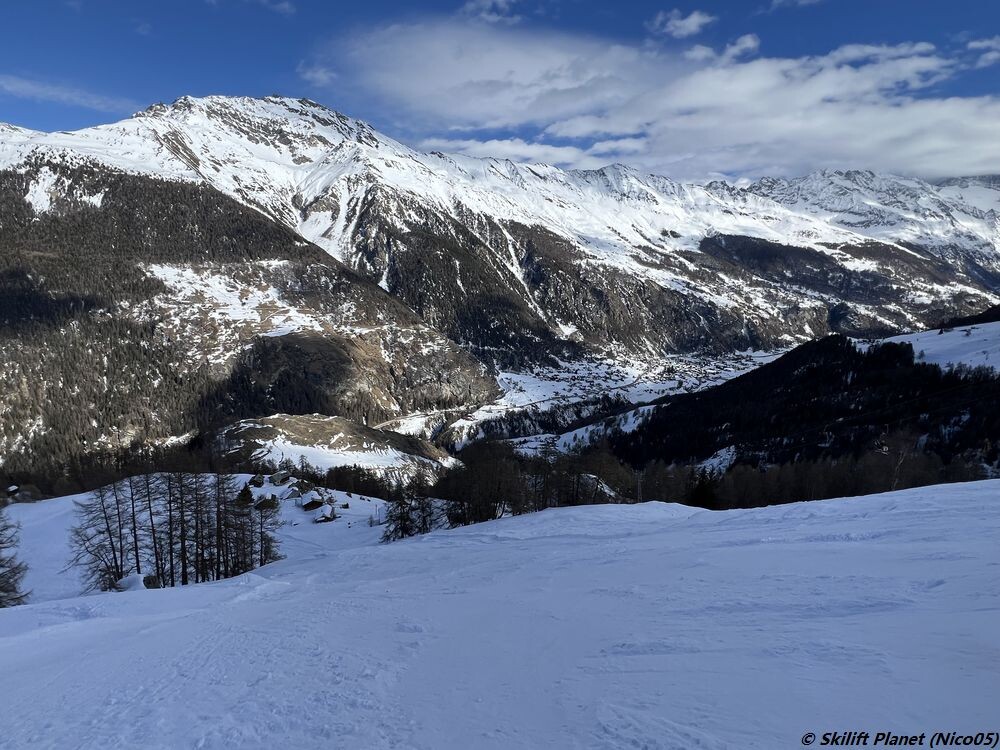 Zweite Sektion der schwarze Talabfahrt, leider schon wieder geschlossen