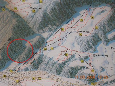 Altes Skigebietspanorama