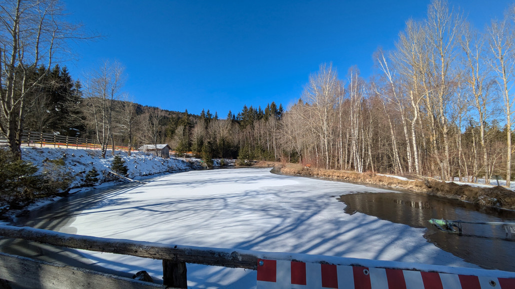Wasser wäre noch genug im Schneiteich, im kleinen daneben auch.