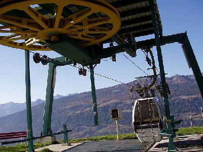 Bergstation. Komischerweise ist hier die Abspannung.