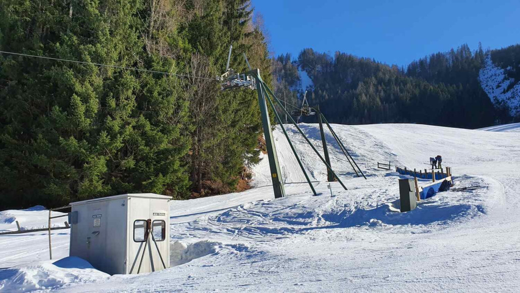 Die Kurvenkonstruktion in der Streckenmitte.