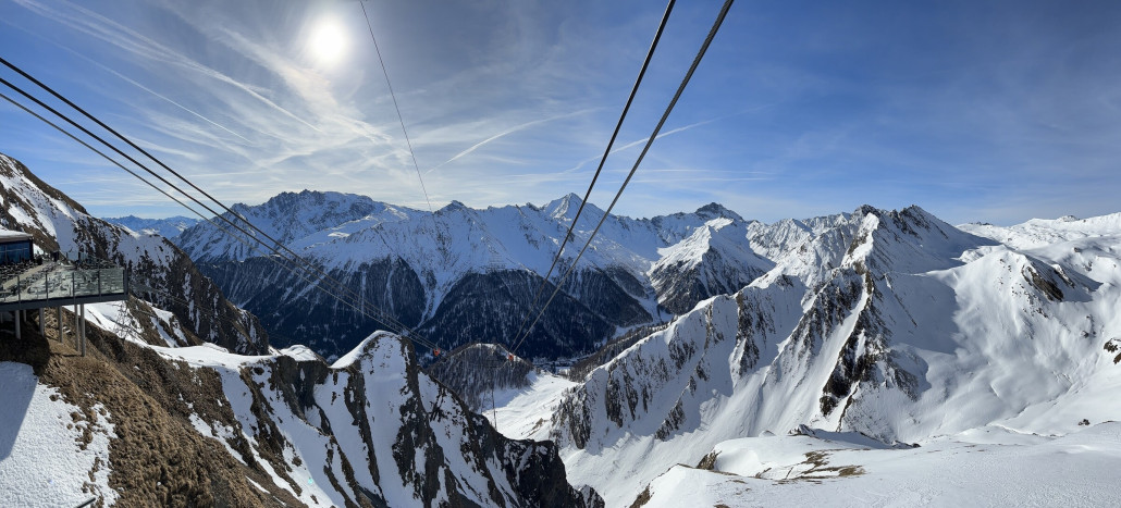 Blick vom Alp Trider Sattel nach Samnaun
