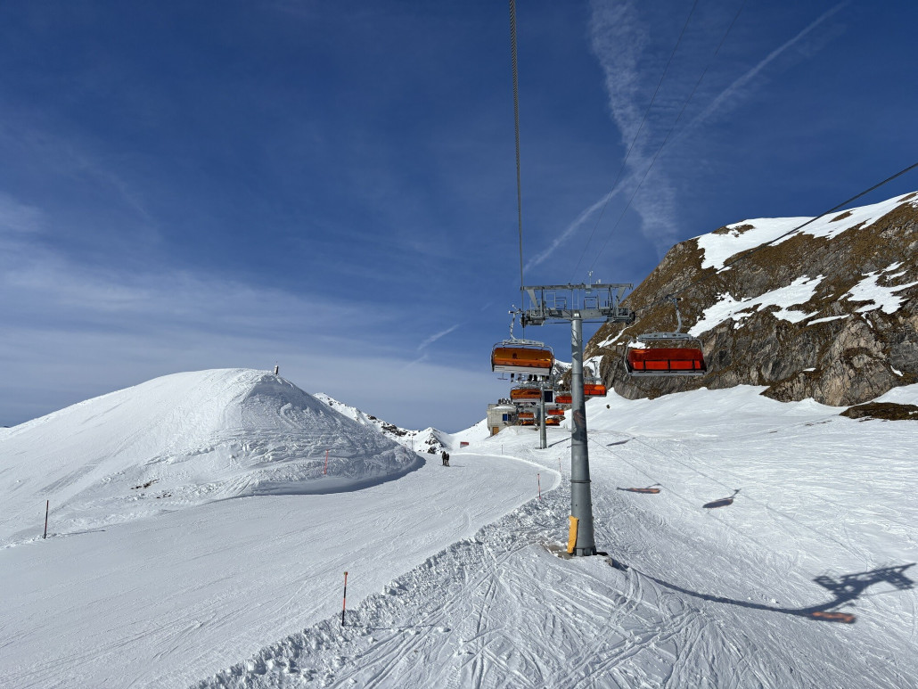 Mullerbahn-Blick auf die 68, oben sehr gut aber unten hier und da dünn