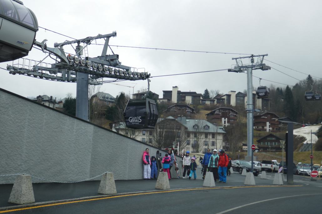 Mittelstation und Strecke ins Skigebiet