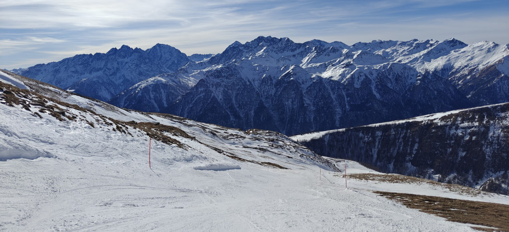Am Nachmittag wurde die linke Naturschneeabfahrt etwas weicher